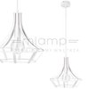 Wisząca LAMPA industrialna KOLA 30910 Sigma druciana OPRAWA metalowy ZWIS rustykalny klatka loft biała