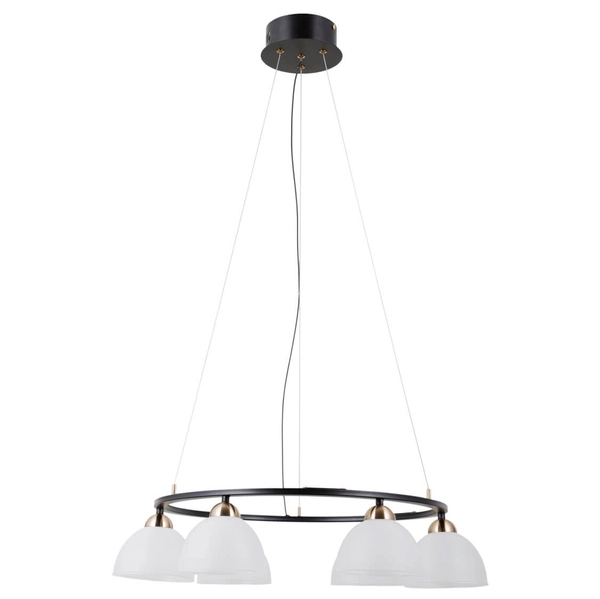 Ledowa lampa wisząca Montiela PND-34374-6-BK 180W 3000K czarny biały złoty