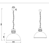 Wisząca LAMPA loftowa DELHI 303400167 Trio metalowa OPRAWA kopuła ZWIS industrialny nikiel brązowy