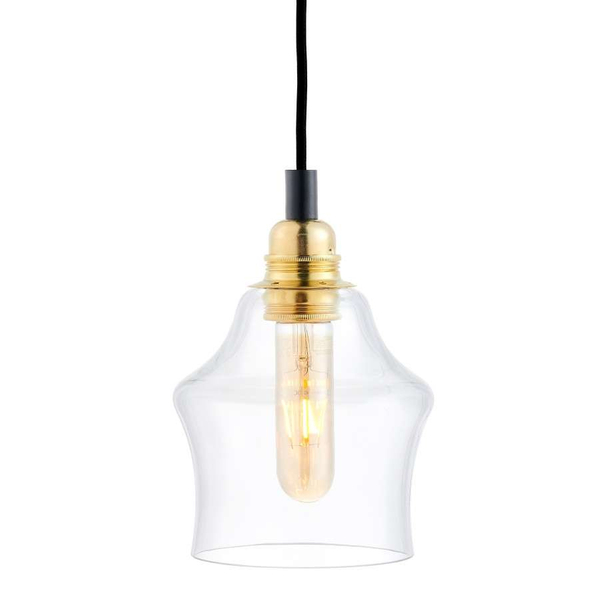 Skandynawska LAMPA wisząca LONGIS 10875305 Kaspa szklana OPRAWA loftowy ZWIS kaskada złota przezroczysta czarna