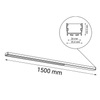 Lampa natynkowa Hiate 1813 Shilo LED 24W 3000K listwa liniowa biała