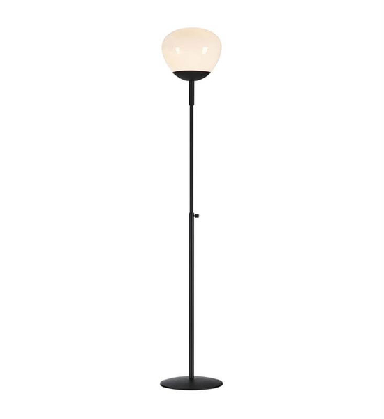 Nowoczesna lampa podłogowa Rise do sypialni czarna biała