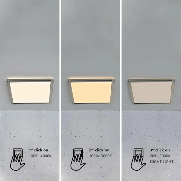 Sufitowa lampa kwadratowa OJA 2015056155 LED 14,5W 3000-4000K srebrny