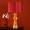 Nocna lampa z abażurem Rheneas  RHE4225 tkaninowa czerwony