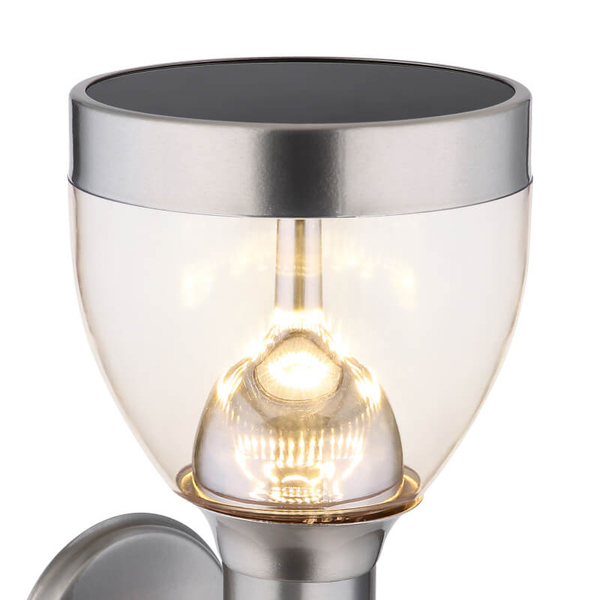 Kinkiet do ogrodu Solar 33435 Globo LED 6W 3000K czujnik ruchu IP44 srebrny