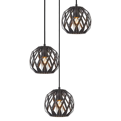 Nowoczesna lampa wisząca Hilo kaskada nad stół czarna