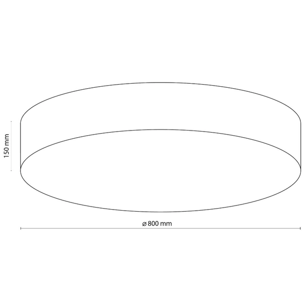 Plafon okrągły kuchenny Rondo 4409 TK Lighting z tkaniny biały czarny