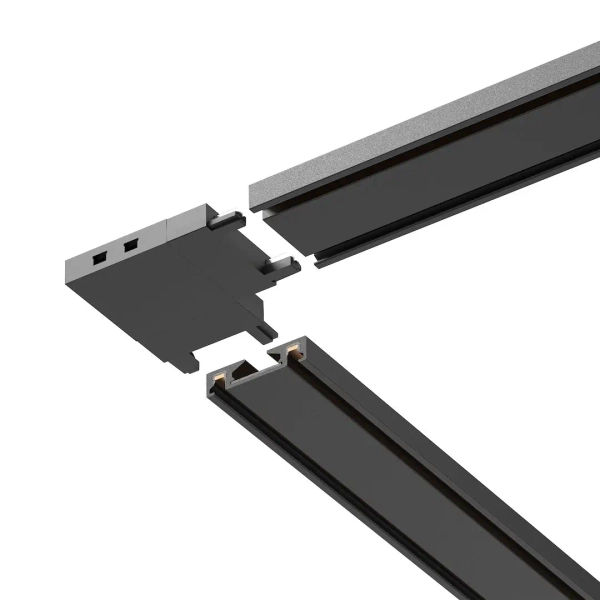 Łącznik do szyn magnetycznych typu L Slim Magnetic ML2217 czarny