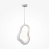 Geometryczna lampa wisząca Opus MOD380PL-01W do sypialni biała