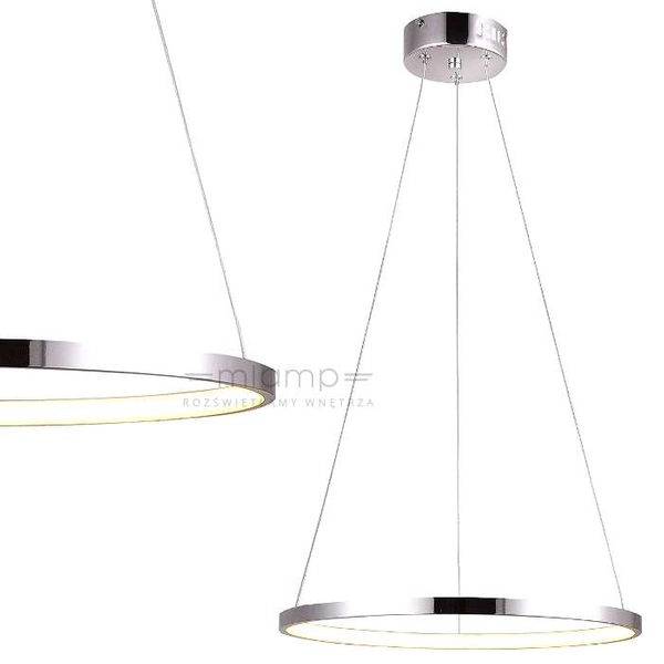 Lampa wisząca LUNE 31-64592 metalowa LED 18W 4000K pierścień ring chrom