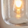 Szklana lampa wisząca Lyra 106923 do jadalni mosiądz przezroczysta