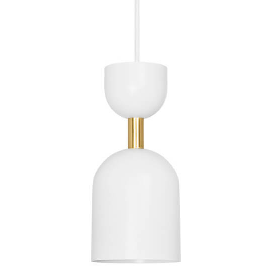 Lampa wisząca do jadalni Supuru SUA131P0 metalowa biała mosiądz