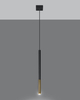 LAMPA wisząca SL.0891 tuba OPRAWA metalowa ZWIS okrągły czarny złoty