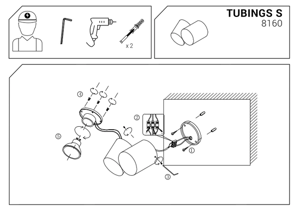 Ogrodowa LAMPA ścienna TUBINGS 8160 Nowodvorski zewnętrzna OPRAWA outdoor elewacyjna IP54 czarna