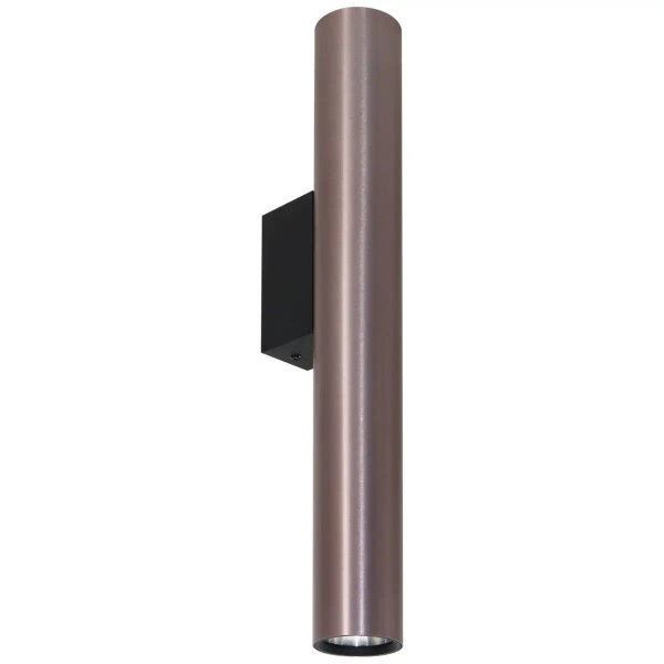 Metalowa lampa ścienna Lungomare 326119 podłużna tuba szara czarna