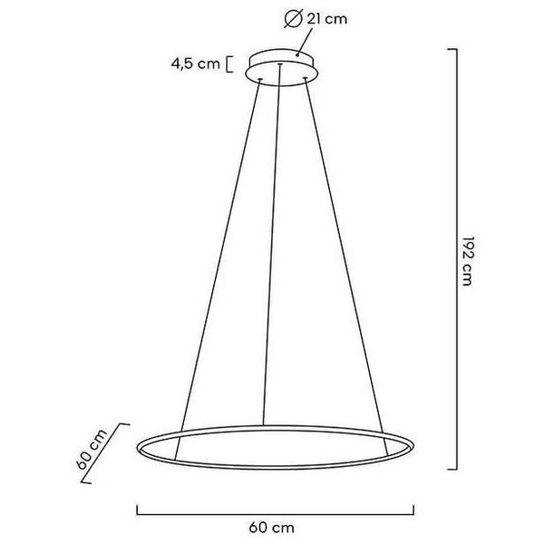 Okrągła wisząca lampa Ring Slim MSE1501100156 Moosee LED 20W 3000K pierścień złoty