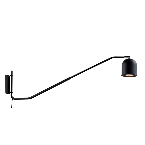 Kinkiet LAMPA ścienna PURO 20814102 Kaspa metalowa OPRAWA regulowana reflektorek na wysięgniku czarny