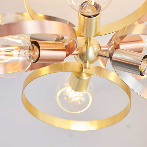 Lampa sufitowa do gabinetu Hoop 91935 Endon mosiądz miedziana nikiel