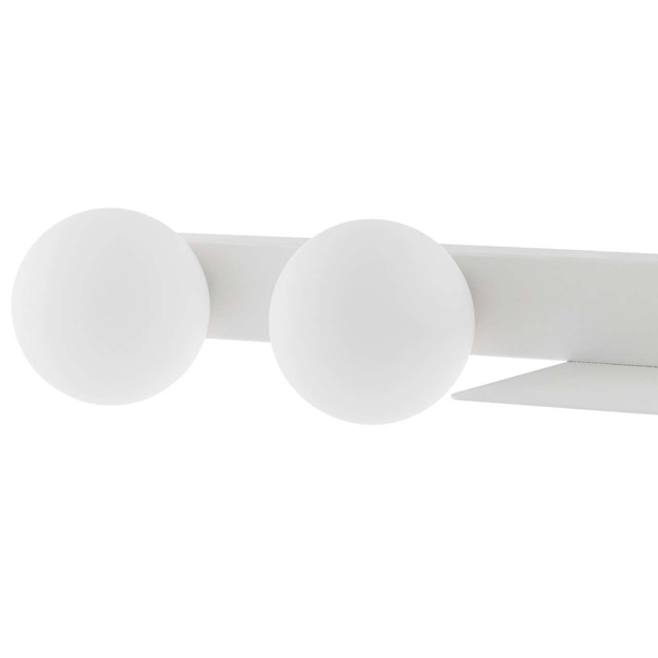 LAMPA ścienna BOTANICA 20852201 Kaspa metalowa OPRAWA półka KINKIET kule balls białe