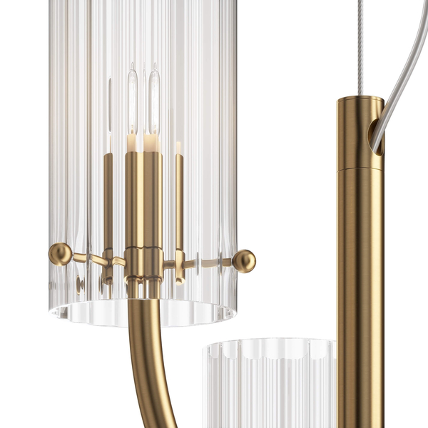 Lampa wisząca potrójna Arco MOD223PL-03BS zwis do sypialni mosiądz