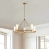 Lampa wisząca ring Kristy KRISTY5-DG-OPAL tubki na łańcuchu złota