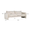 Dwuosobowa sofa Grayson S5143 WHITE CHENILLE Richmond Interiors szenilowa biała