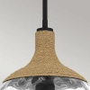 Ekologiczna lampa wisząca Royer QZ-ROYER-1P-MBK szklana rattan czarny