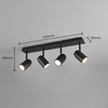 Sufitowa lampa regulowana BRISA DL432880400 IP44 tuby czarny