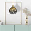 Lampa wisząca Monte MLP8400 ball nad stół przydymiona złota