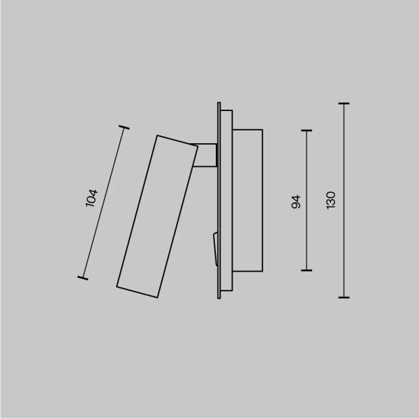 Kinkiet lampa ścienna Los 176 C175-WL-01-6W-B LED 9W 3000K czarna