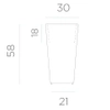 Podświetlana donica tarasowa Melisa LUMML030SSNW King Home IP65 biała
