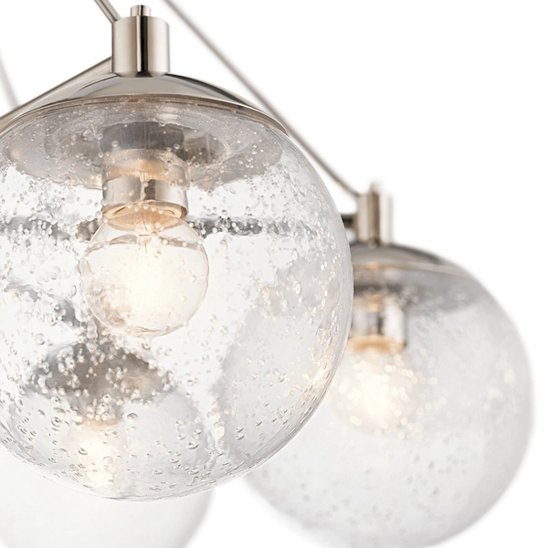 Żyrandol kulisty QN-MARILYN4 balls do salonu nikiel