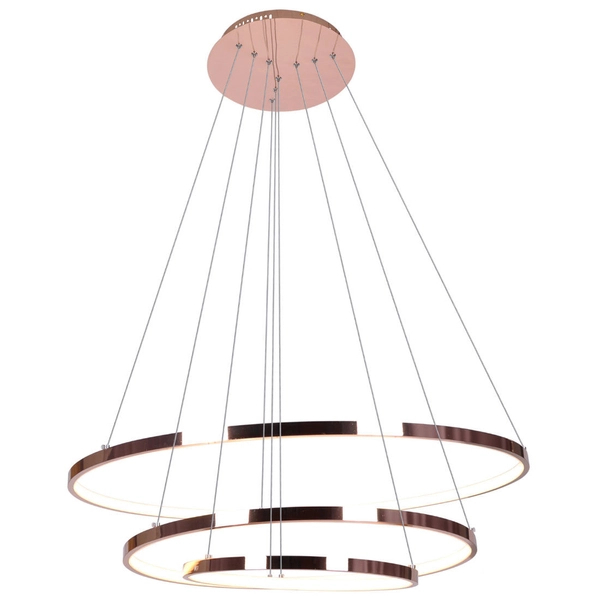 LAMPA wisząca K-8153 KAJA metalowa OPRAWA okrągły ZWIS pierścienie LED 113W 4000K rings złote
