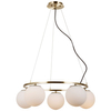 Wisząca lampa Larosa PND-33453-5-ABR Italux kule balls białe antyczny brąz