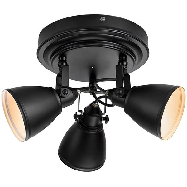 Łazienkowa LAMPA sufitowa FJÄLLBACKA 108081 Markslojd industrialna OPRAWA metalowe reflektorki regulowane IP44 czarne