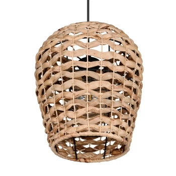 Ekologiczna lampa wisząca JEAN R36221036 do salonu czarny naturalny