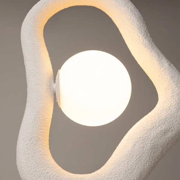 Geometryczna lampa wisząca Opus MOD380PL-01W do sypialni biała