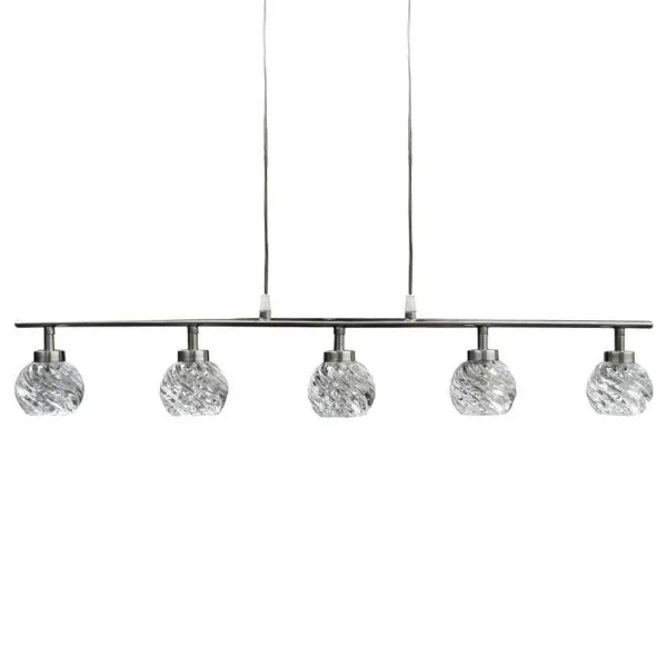 Kryształowa lampa wisząca GIRA 35-04607 kule balls srebrne