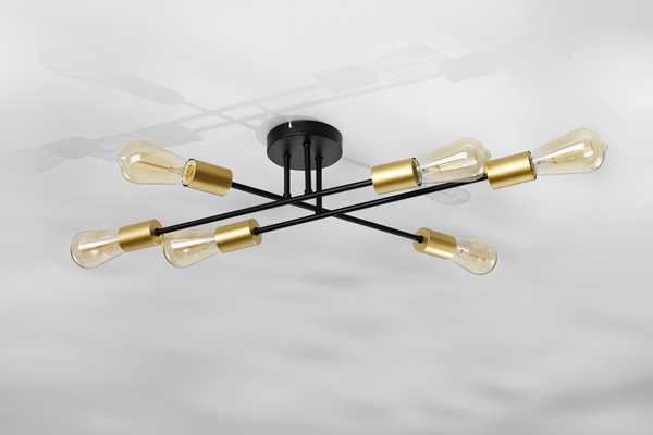 Sufitowa lampa Crespilo 36-01245 Candellux loft sticks czarna złota
