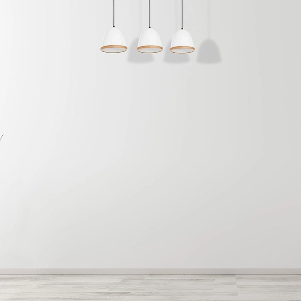 Skandynawska LAMPA wisząca STUDIO MLP8850 Milagro metalowa OPRAWA listwa ZWIS hygge biały drewno