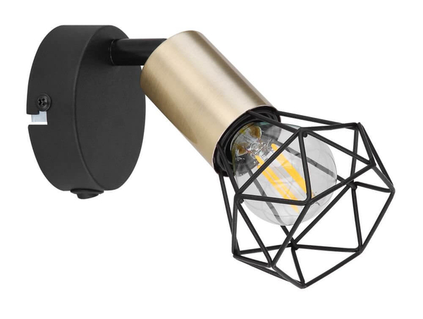 Ścienna lampa Xara 54802S-1AB włącznik czarny mosiądz