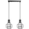 Lampa wisząca VEN W-1714/2 metalowa listwa klatki loft czarny