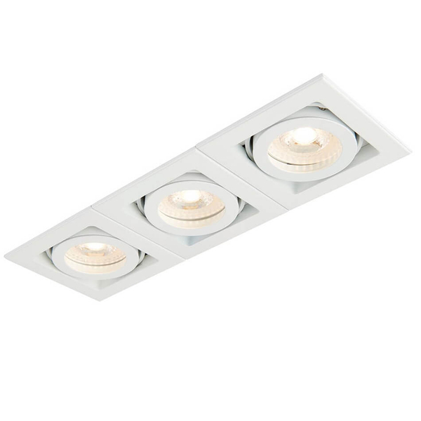 Potrójna lampa sufitowa Xeno 78532 regulowana wpust biały