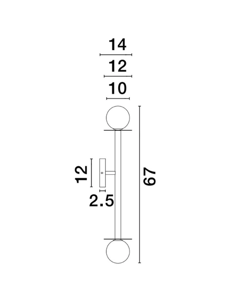 Loftowa lampa ścienna Morelos LE42893 Luces Exclusivas balls czarna biała