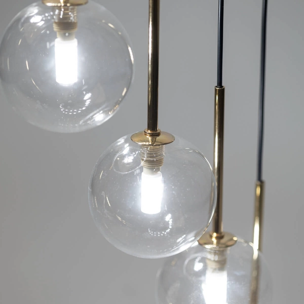 Kaskadowa lampa wisząca Aurora 10182 TK Lighting kule złota czarna