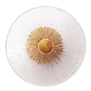 Okrągły kinkiet ścienny Allure W0356 LED 5W 3000K przezroczysty złoty