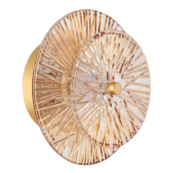 Kinkiet ścienny LUXIO ST-3315-2 copper Step LED 6W 3000K bursztynowa