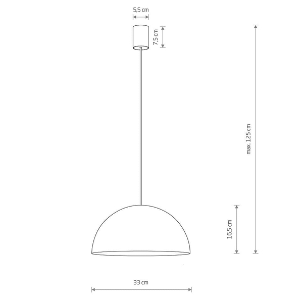 Wisząca lampa do salonu Hemisphere Super 10701 Nowodvorski biała złota
