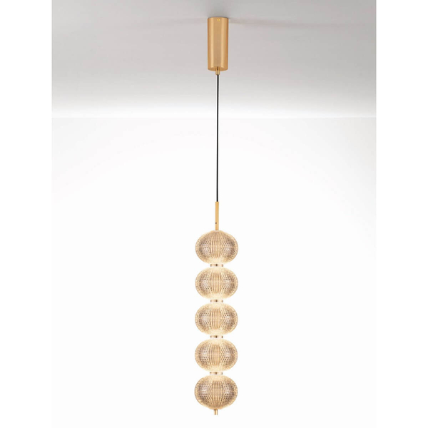 Lampa wisząca TIPUANI LE44624 LED 30W 3000K bombki złota przezroczysta