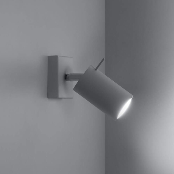 Biała lampa ścienna SL.1024 metalowy reflektorek do czytania